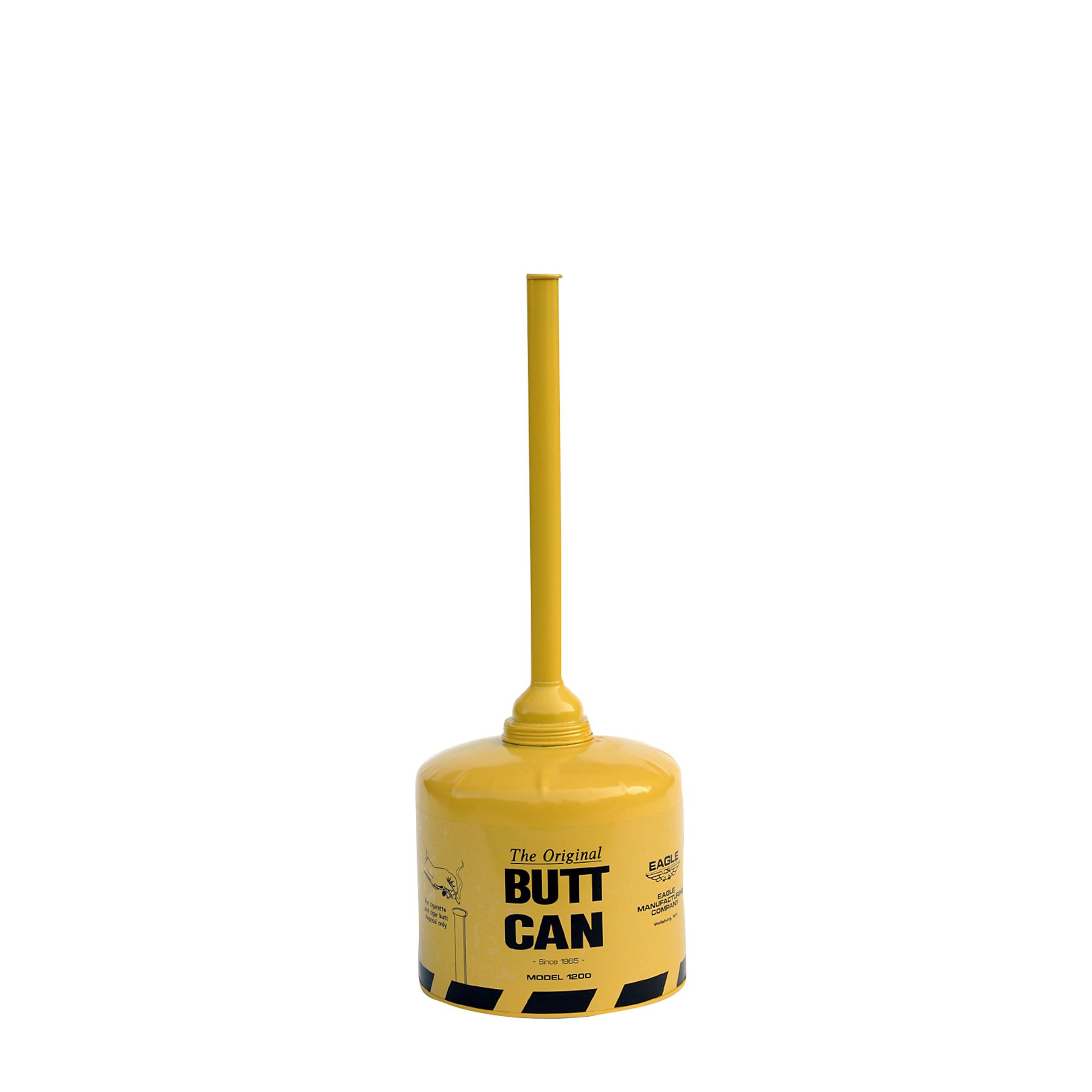 Eagle Original Butt Can — 5 Gallon, Steel, Yellow, Model# 1200YELLOW